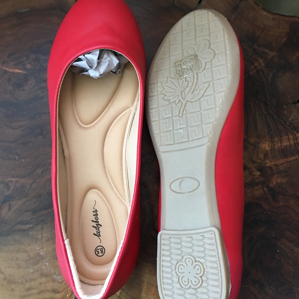 Red Ballet Flats - Picture 7 of 7